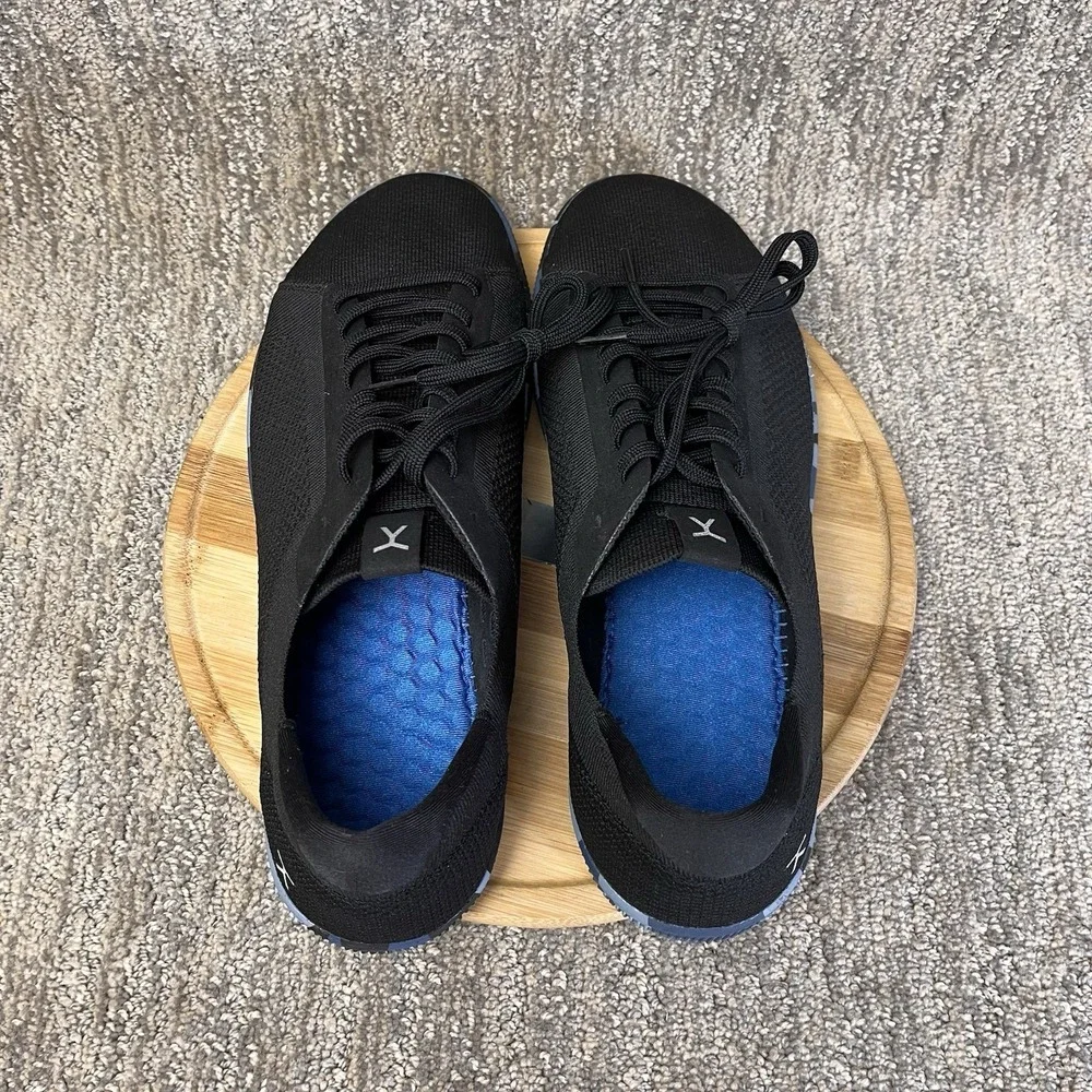 Flux Footwear Adapt Trainer Mens Size 13 Black Knit Blue Camo Gym Shoes Sneakers